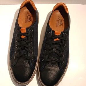 Johnston and Murphy Men's Toliver Leather and Corduroy sneakers  Navy Blue